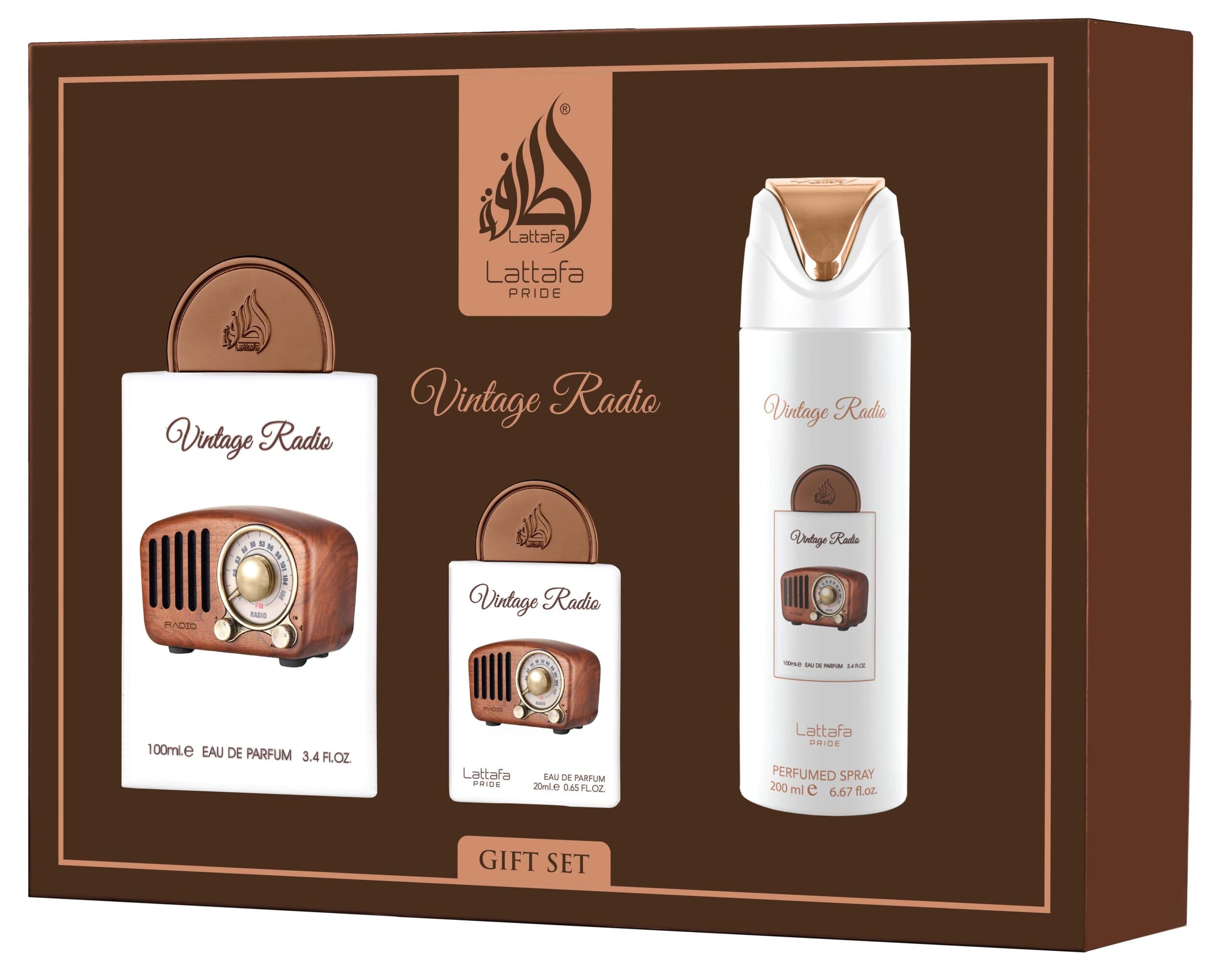 Giftset Vintage Radio -3pc