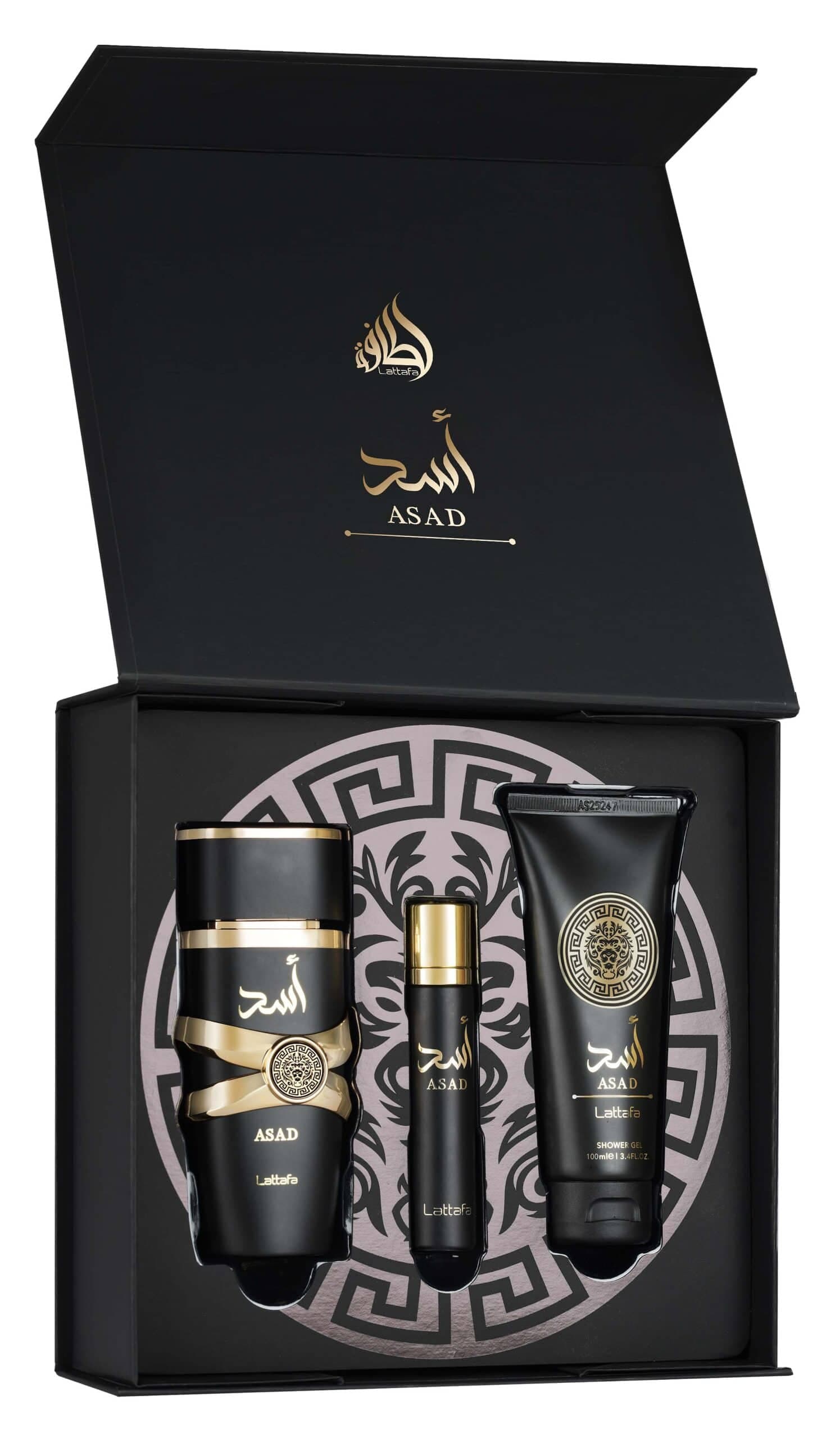 Lattafa Gift Set – Asad 100Ml – 12ml – Shower Gel
