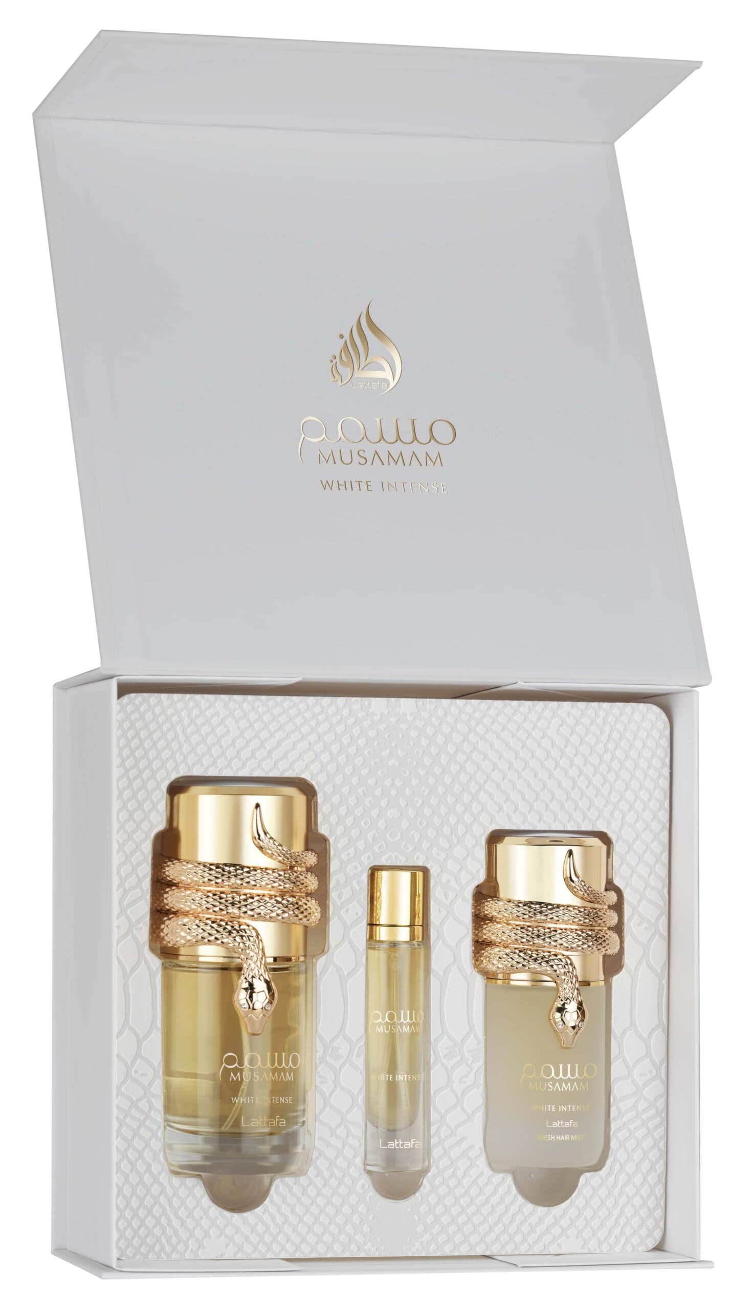 Lattafa Gift Set – Musamam White Intense 100Ml – 12ml – Hairmist